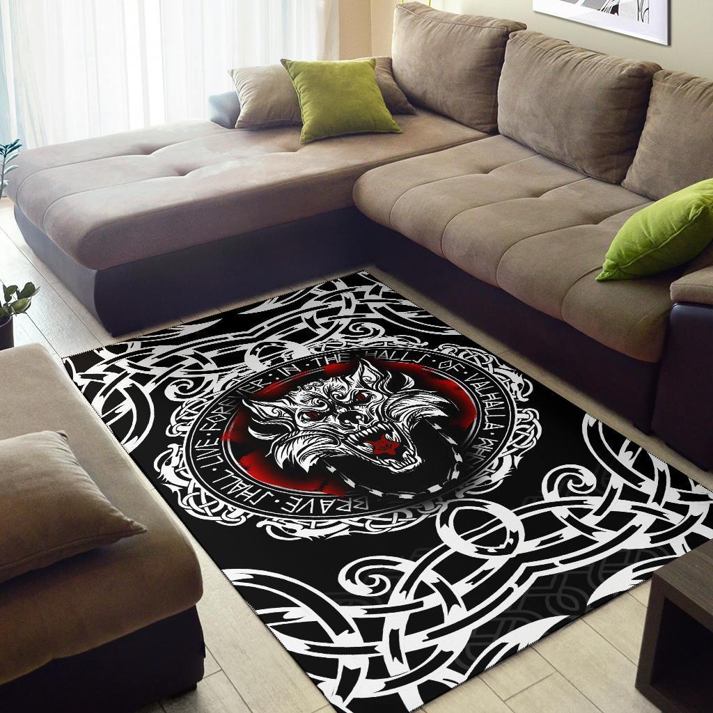 Viking Area Rug, Fenrir Wolf RLT12 - Wonder Print Shop