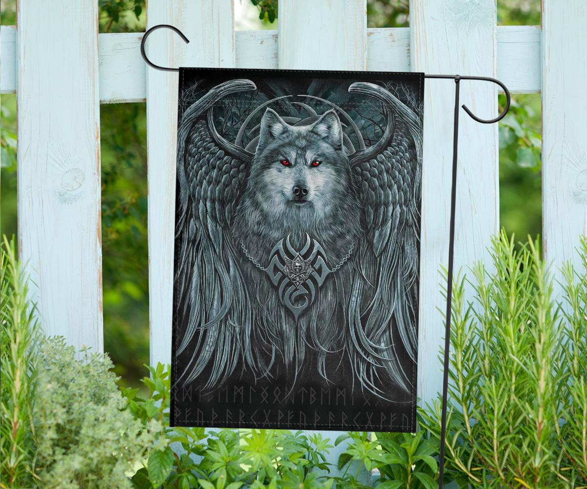 Viking Flag, Spiral Wolf Spirit RLT12 - Wonder Print Shop