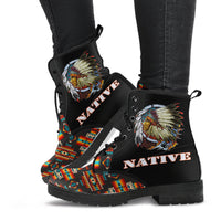 black-pattern-native-american-leather-boots
