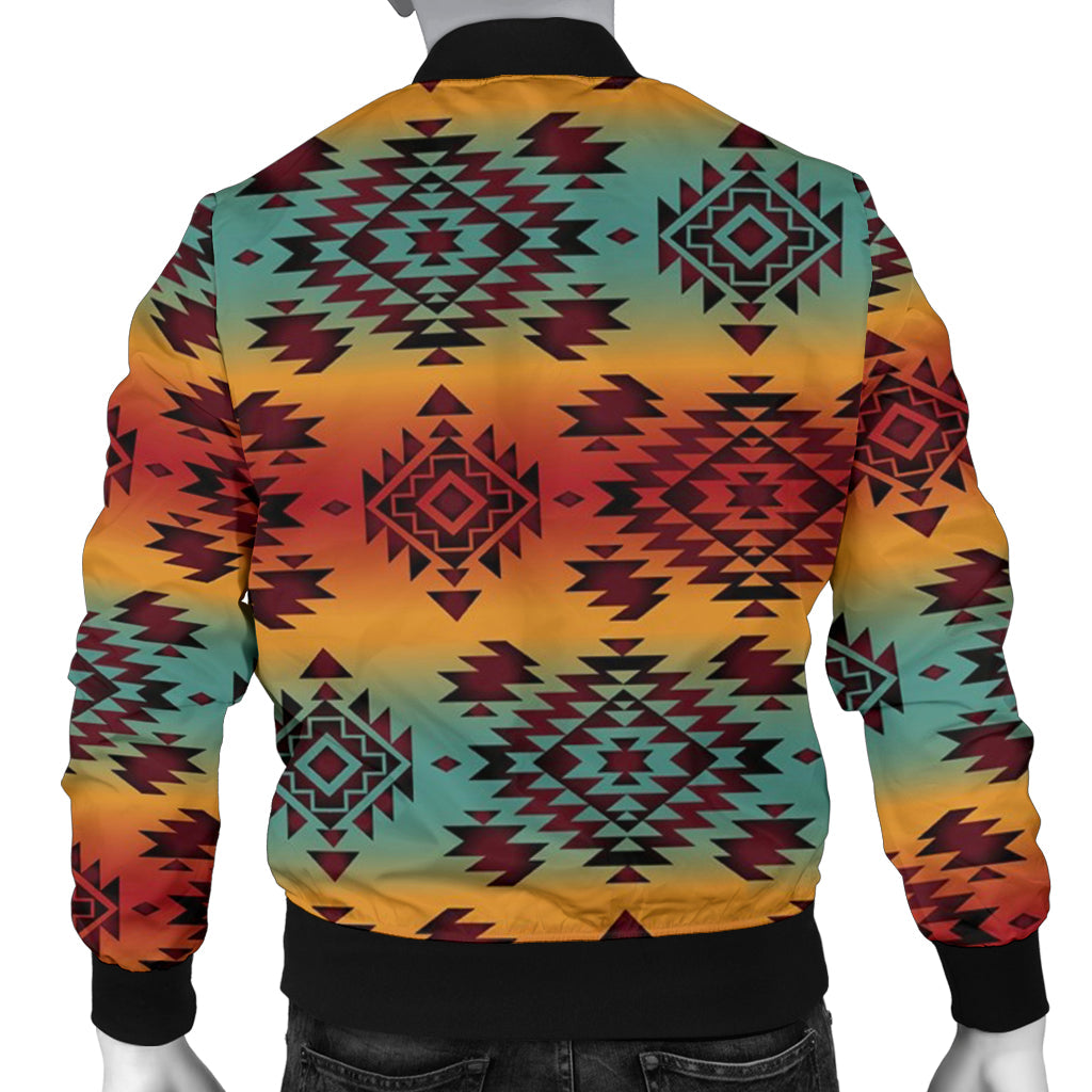 Blue Orange Men's Bomber Jacket LT10 - Wonder Print Shop