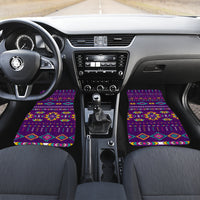 Native American Light Purple Pattern Front Car Mats Set Of 2 LT10 - Wonder Print Shop