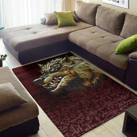 Viking Area Rug Fenrir On The Blood Moon Background RLT12 - Wonder Print Shop