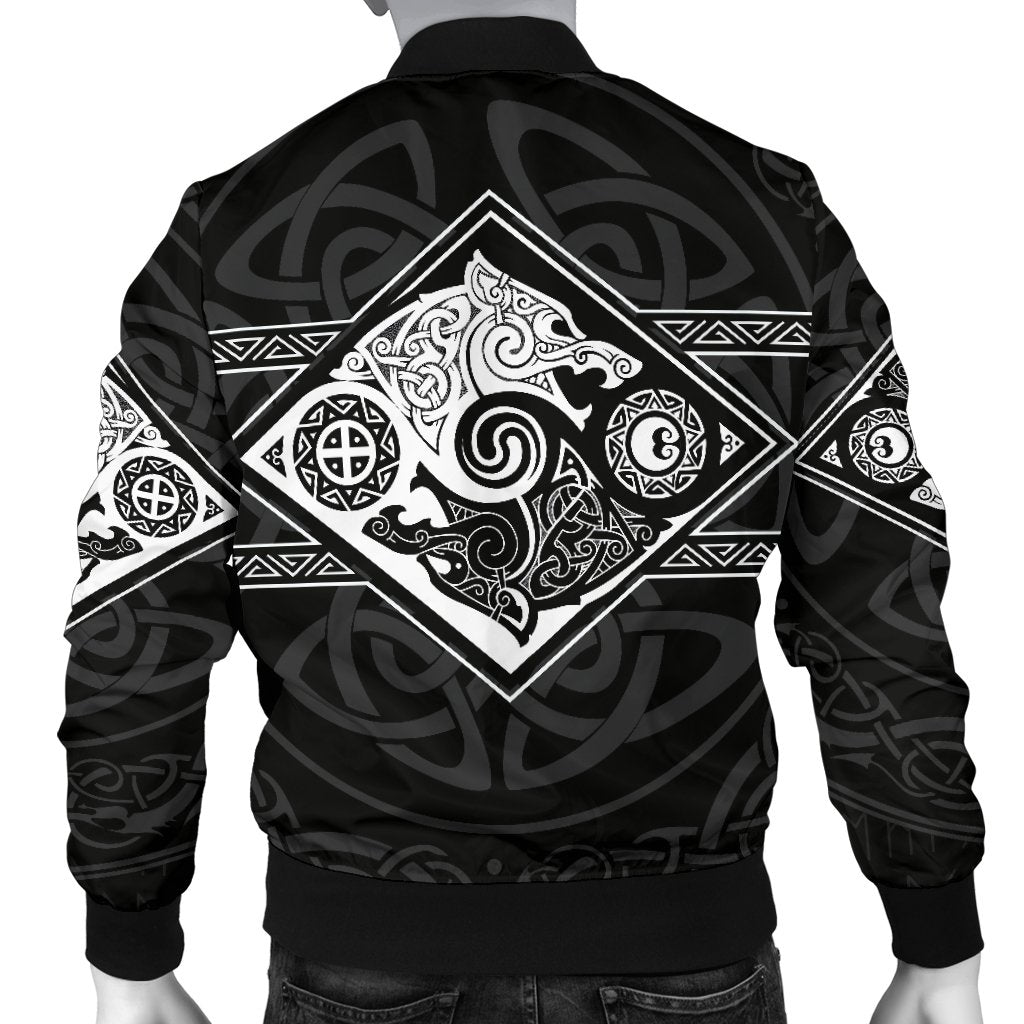 Vikings Men's Bomber Jacket The Wolves, Skoll and Hati RLT12 - Wonder Print Shop