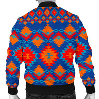 Red and Yellow Geometric Men's Bomber Jacket LT10 - Wonder Print Shop