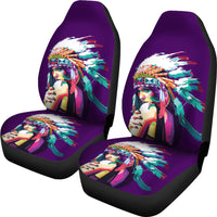 Girl With Feather Headdress Car Seat Covers LT10 - Wonder Print Shop