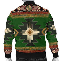 Indigenous Design Green Native American Bomber Jacket LT10 - Wonder Print Shop