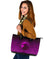 Viking Large Leather Tote Bag, Ethnic Odin Raven Pink RLT12 - Wonder Print Shop
