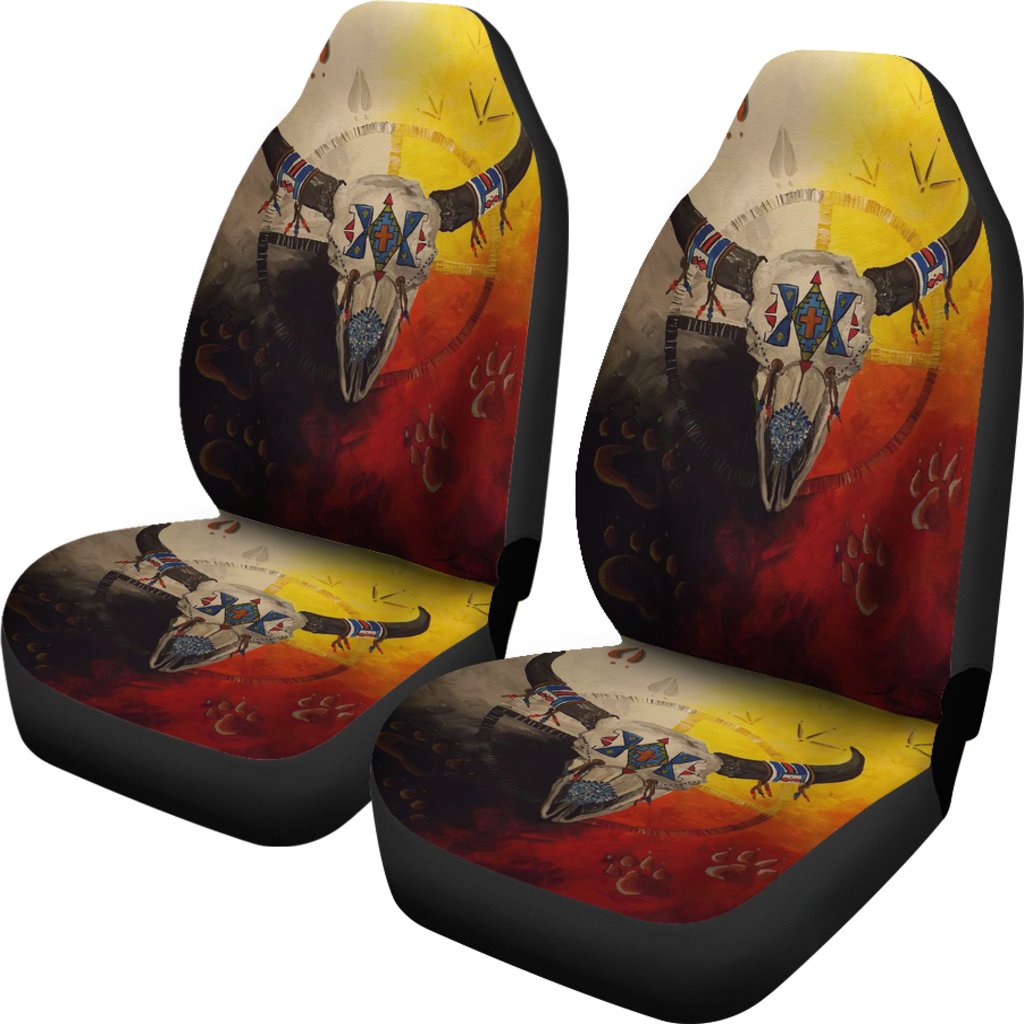 Bison Medicine Wheels Native American Car Seat Covers LT10 - Wonder Print Shop