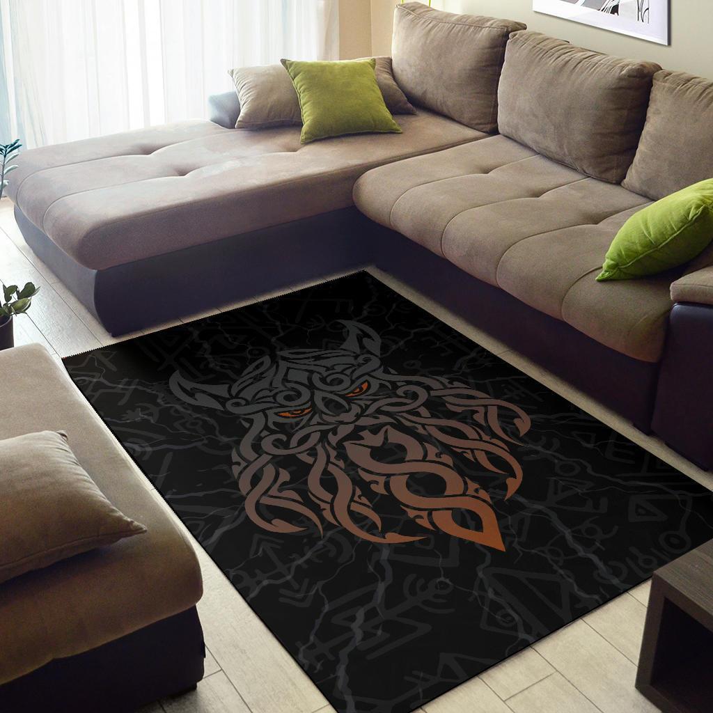 Viking Area Rug, Odin God Furthark Tattoo Special RLT12 - Wonder Print Shop