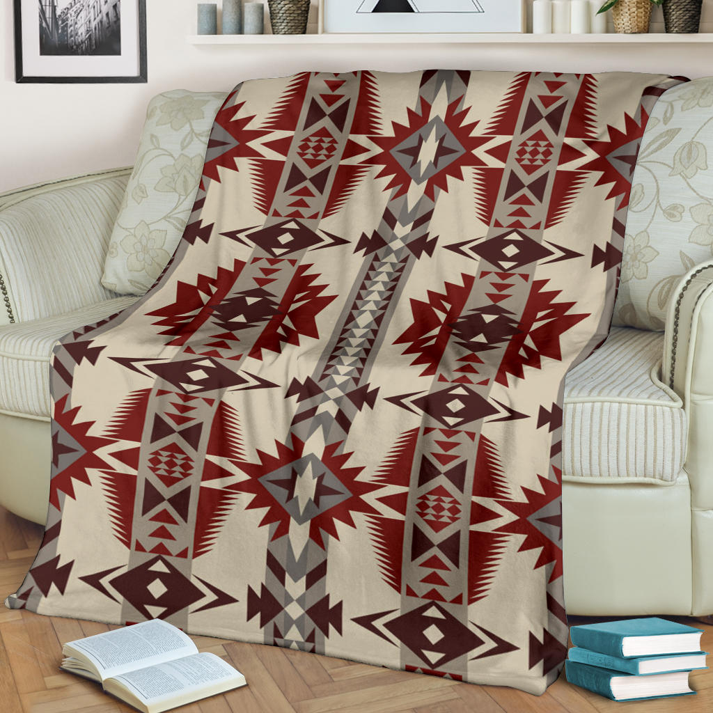 pattern-brow-and-red-premium-blanket