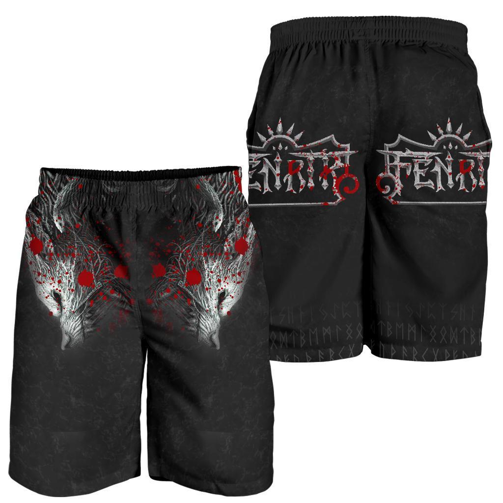 viking-all-over-print-mens-shorts-fenrir-blood