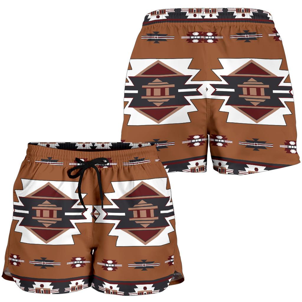 native-american-temple-all-over-print-women-shorts