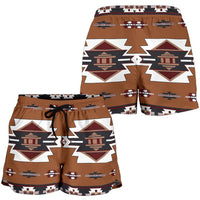 native-american-temple-all-over-print-women-shorts