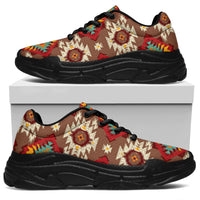 native-american-red-pattern-chunky-sneakers