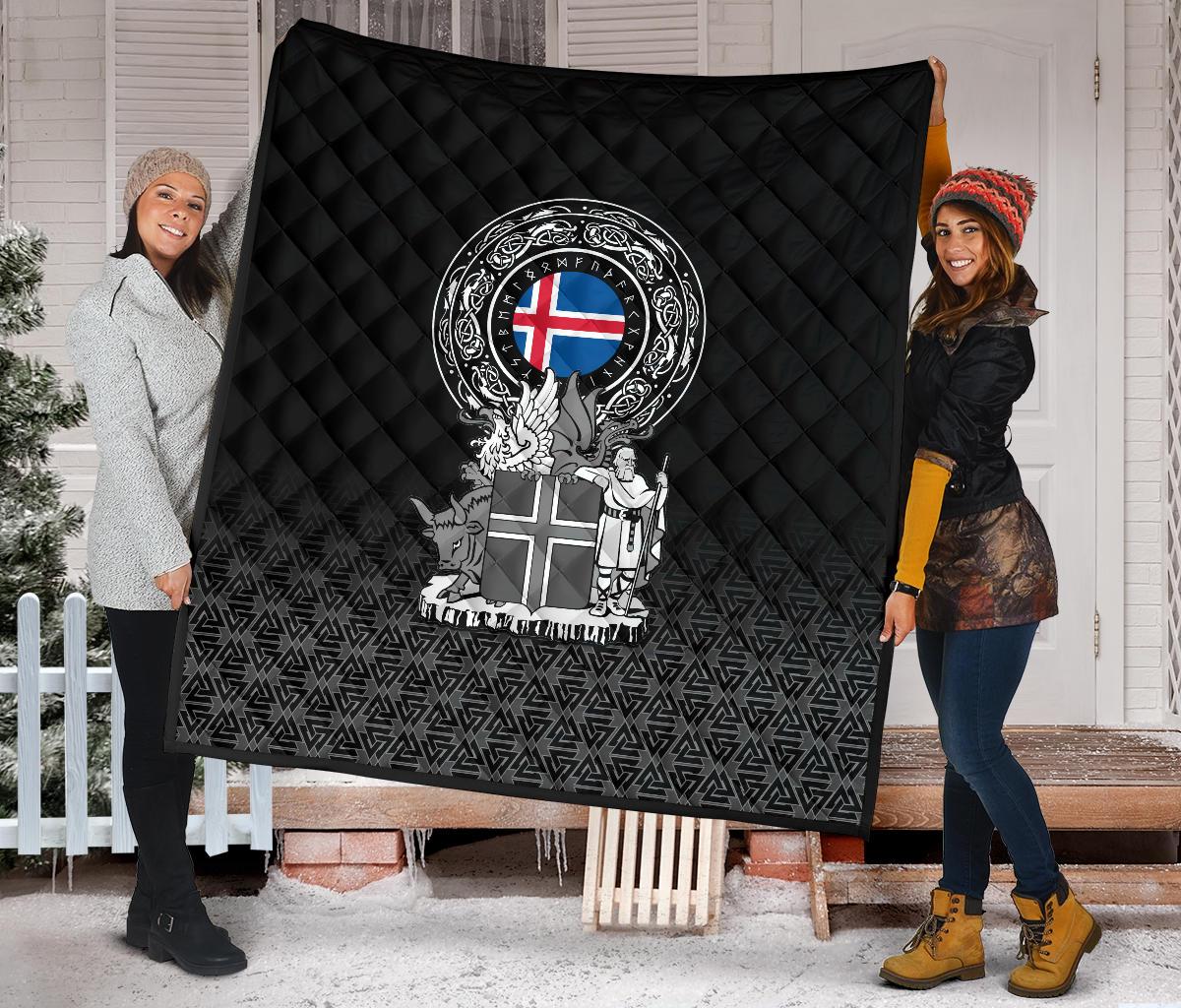 Viking Premium Quilt - Iceland Coat Of Arms RLT12 - Wonder Print Shop