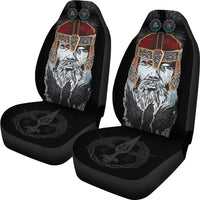 Viking Car Seat Cover Odin Valknut and Triple Horn RLT12 - Wonder Print Shop