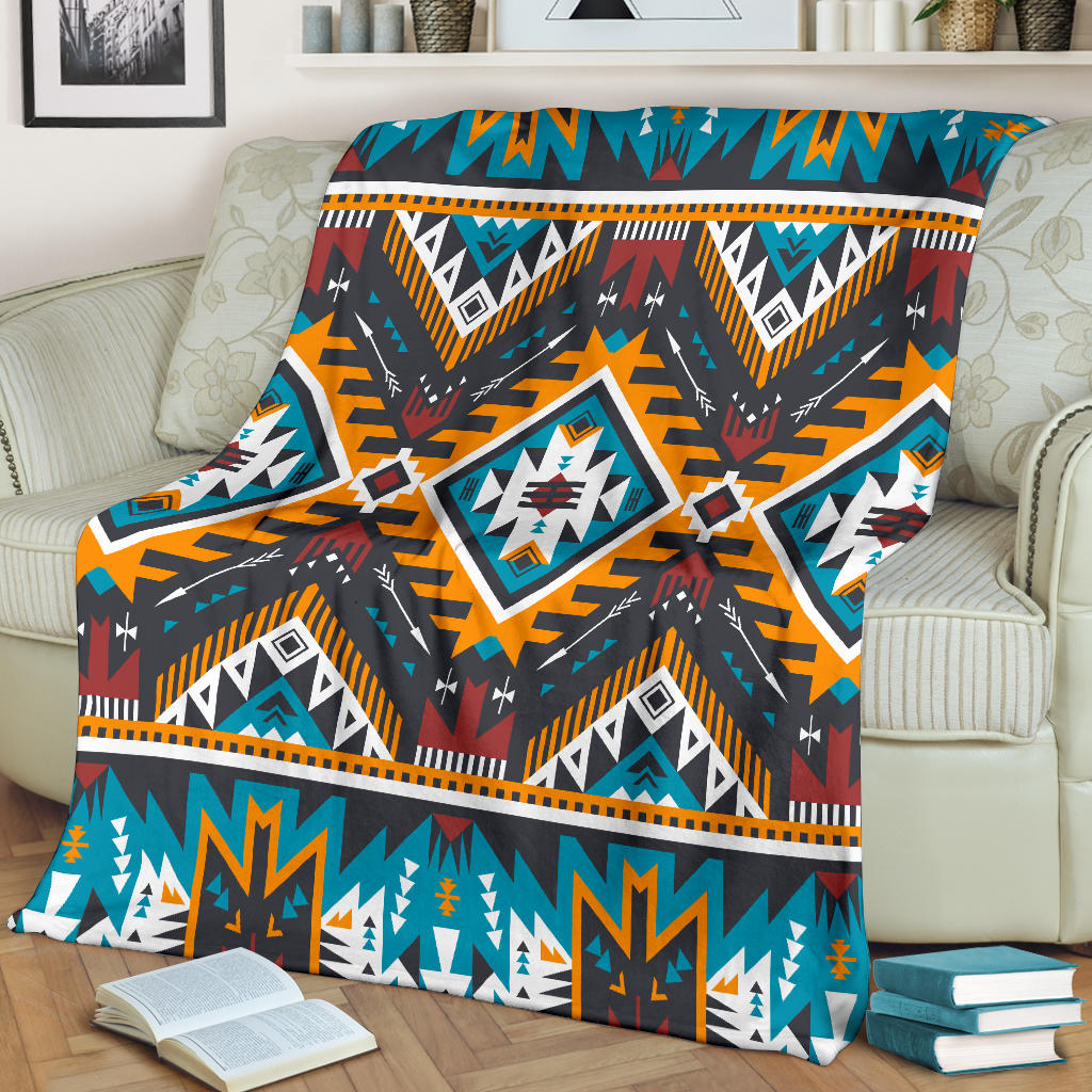 yellow-aztec-geometric-blanket