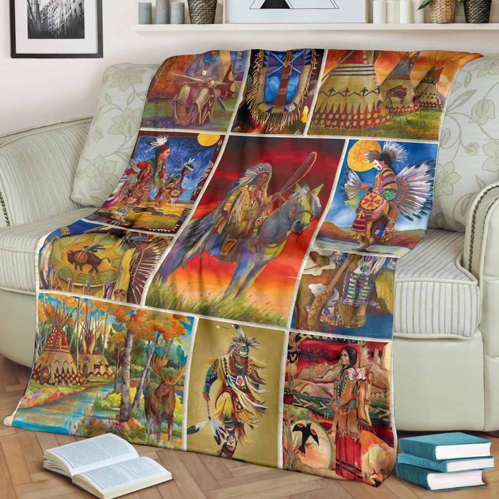 native-art-native-american-premium-blanket