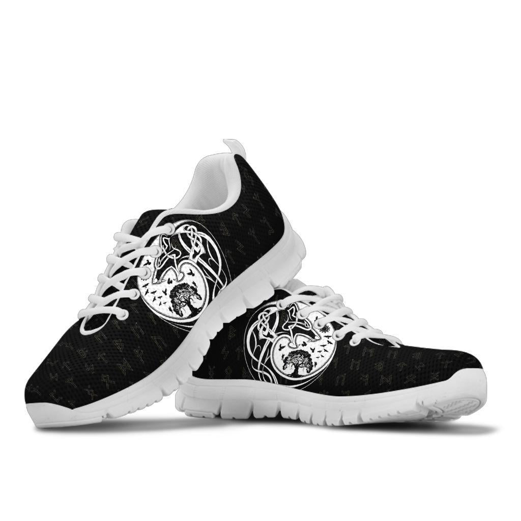 Viking Sneakers, Skoll and Hati Rune Tattoo RLT12 - Wonder Print Shop