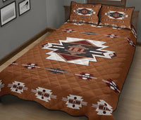 Brown Pattern Native American Quilt Bed Set LT10 - Wonder Print Shop