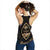 Guam Polynesian Women's Racerback Tank - Gold Tribal Wave - Wonder Print Shop