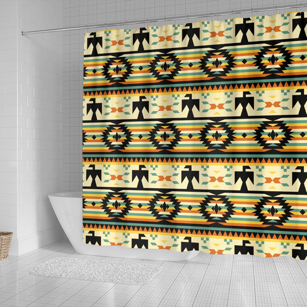 thunderbirds-yellow-native-american-shower-curtain