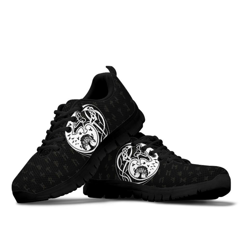 Viking Sneakers, Skoll and Hati Rune Tattoo RLT12 - Wonder Print Shop