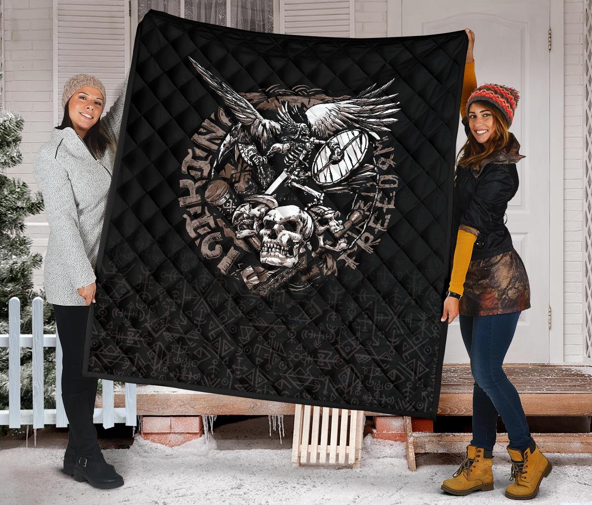 Viking Warrior Tattoo Odin Premium Quilt RLT12 - Wonder Print Shop