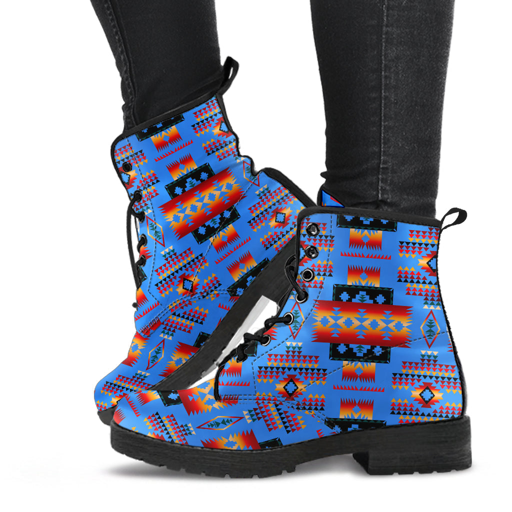 dark-blue-native-tribes-pattern-native-american-leather-boots
