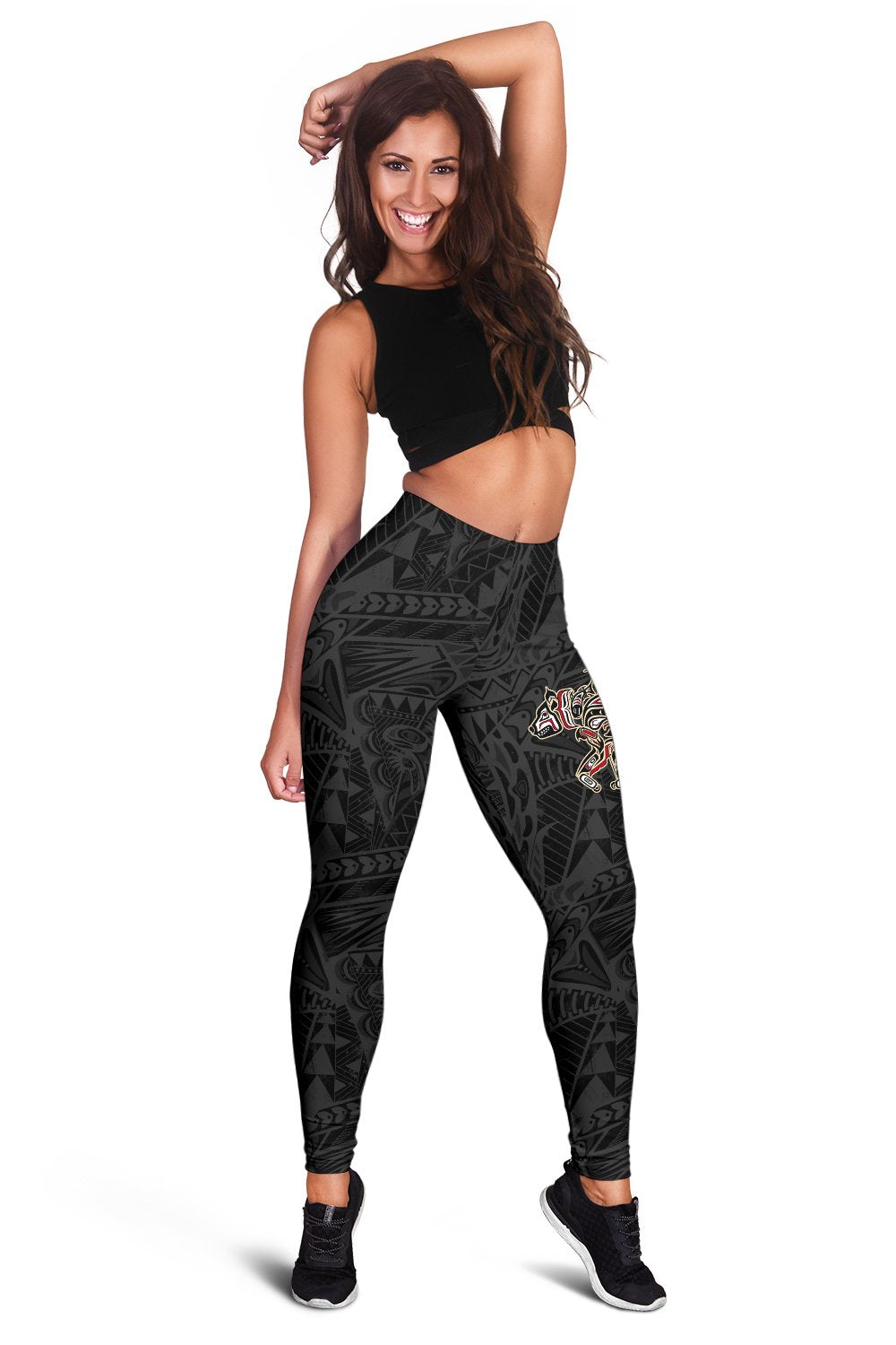 wonder-print-shop-womens-leggings-haida-bear-strength-healing-and-power-black