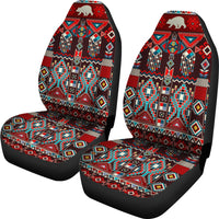 Pattern Red and Bison Car Seat Cover LT10 - Wonder Print Shop