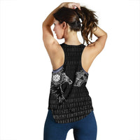 Viking Women's Racerback Tank - Raven and Wolf Special Tattoo RLT12 - Wonder Print Shop