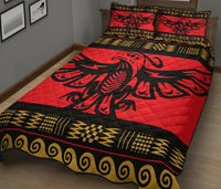 Thunderbird Red Pattern Native American Quilt Bed Set LT10 - Wonder Print Shop