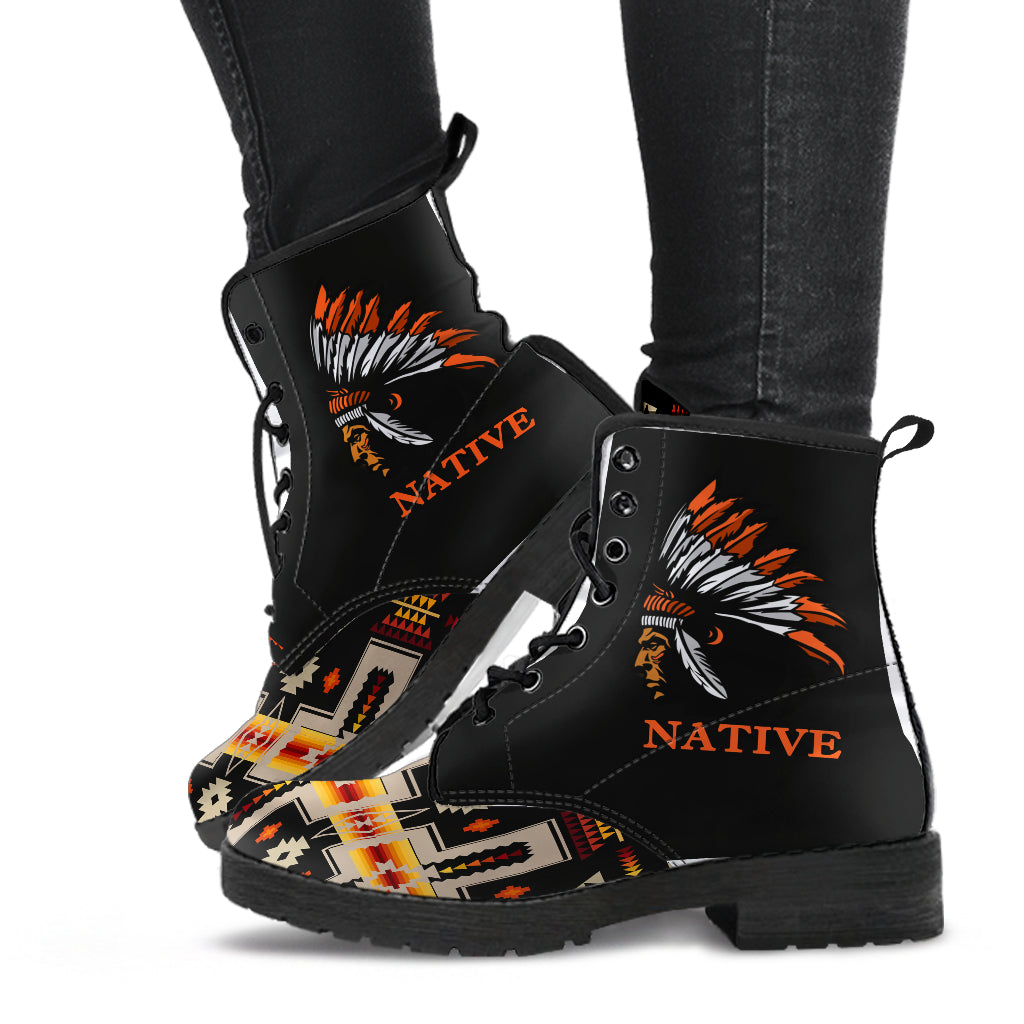 black-tribe-design-native-american-leather-boots