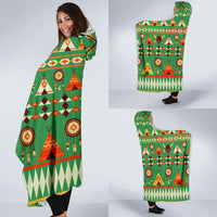 native-american-green-bison-pattern-hooded-blanket