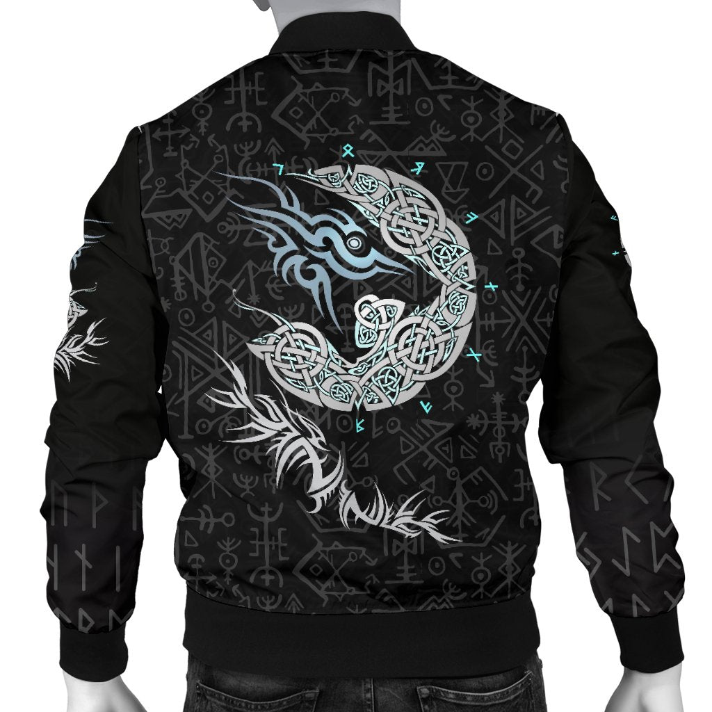 Viking Fenrir Wolf Men's Bomber Jacket RLT12 - Wonder Print Shop