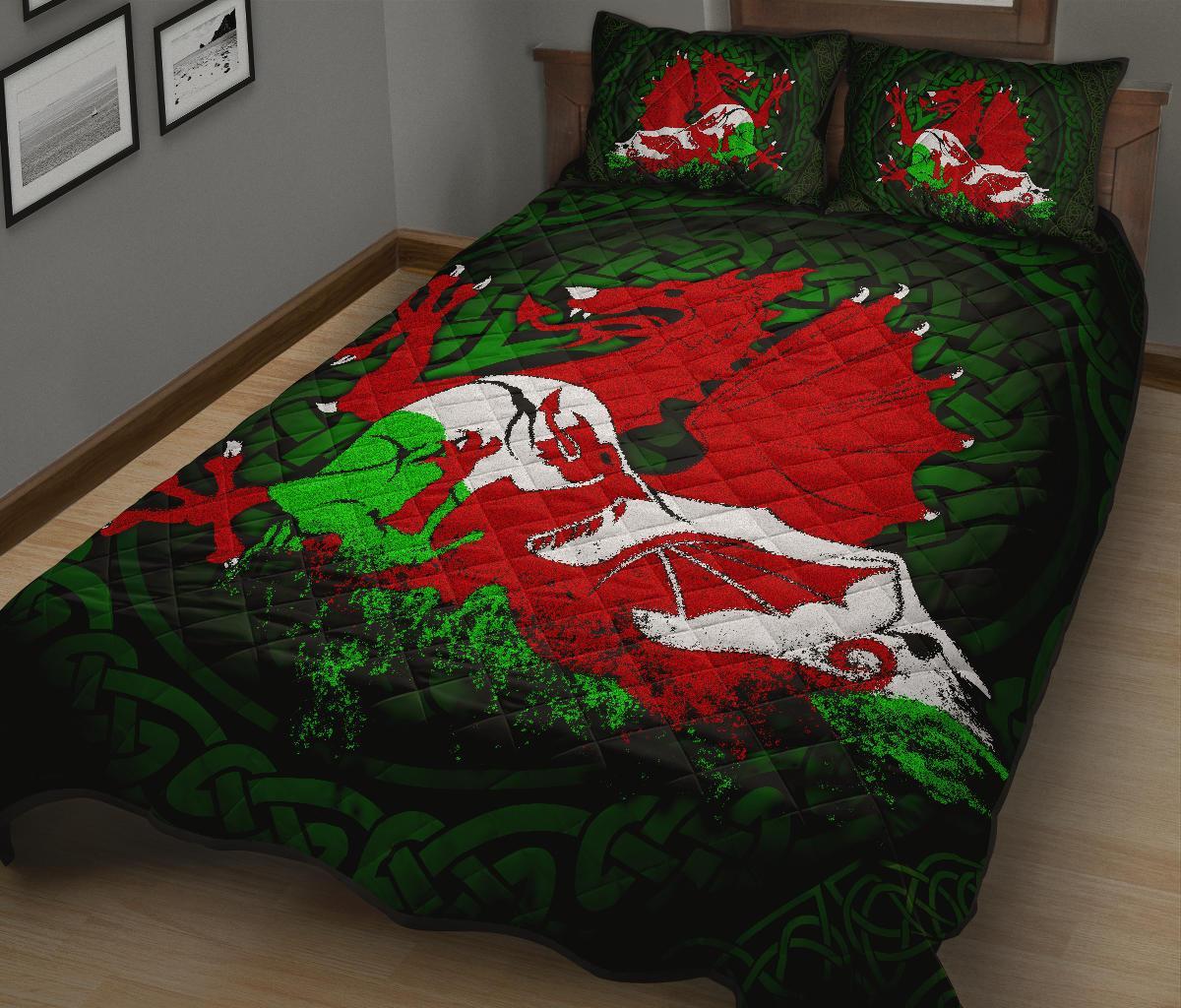 Wales Quilt Bed Set Cymru Dragon - Wonder Print Shop