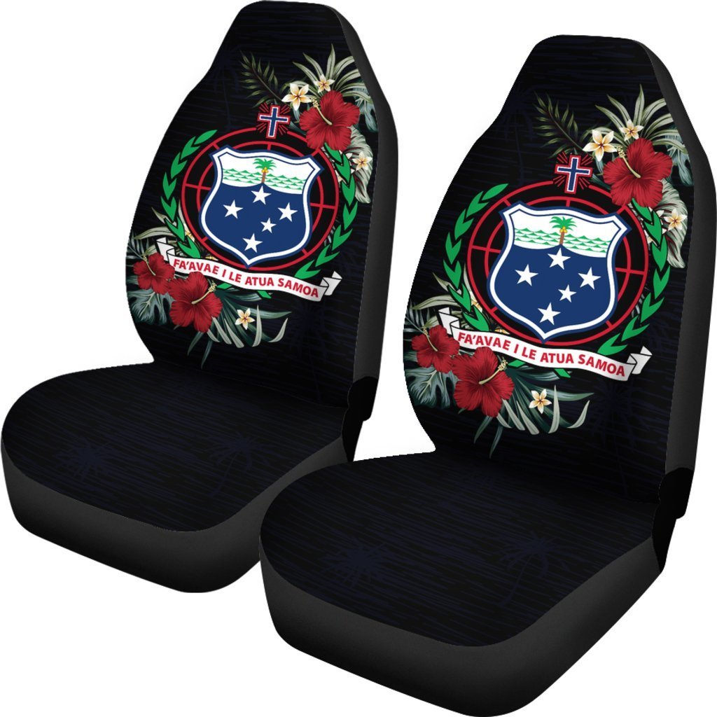 samoa-car-seat-covers-samoa-coat-of-arms-hibiscus