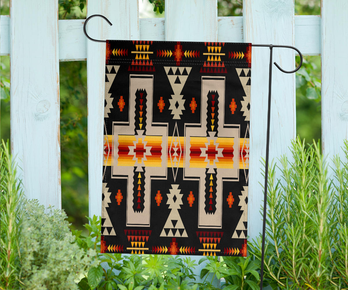 Native American Black Tribe Design Flag Decor LT10 - Wonder Print Shop