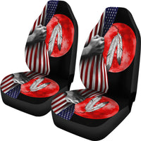 Flag Blood Feather Car Seat Covers LT10 - Wonder Print Shop
