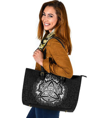Viking Large Leather Tote Dragon Celtic RLT12 - Wonder Print Shop