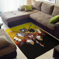 4 Wolves Warriors Native American Design Area Rug LT10 - Wonder Print Shop