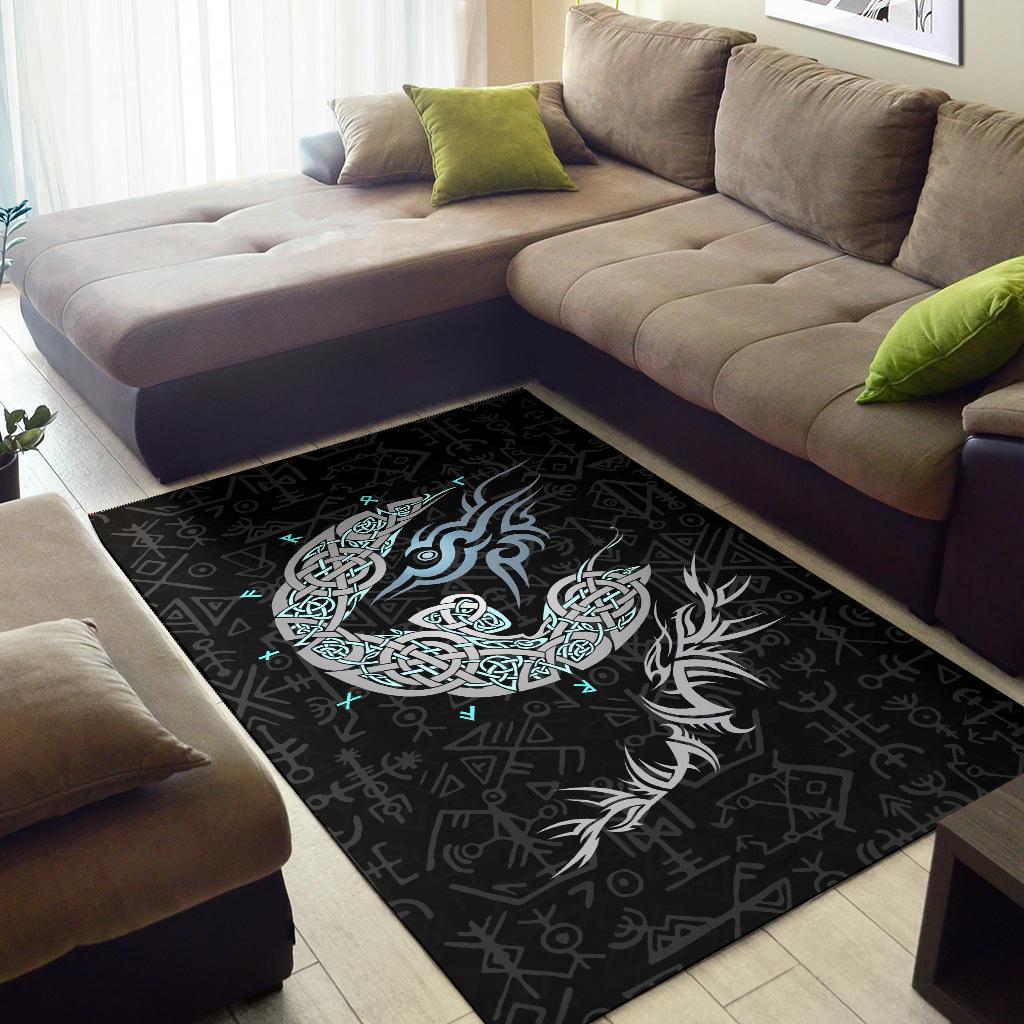 Viking Fenrir Wolf Area Rug RLT12 - Wonder Print Shop