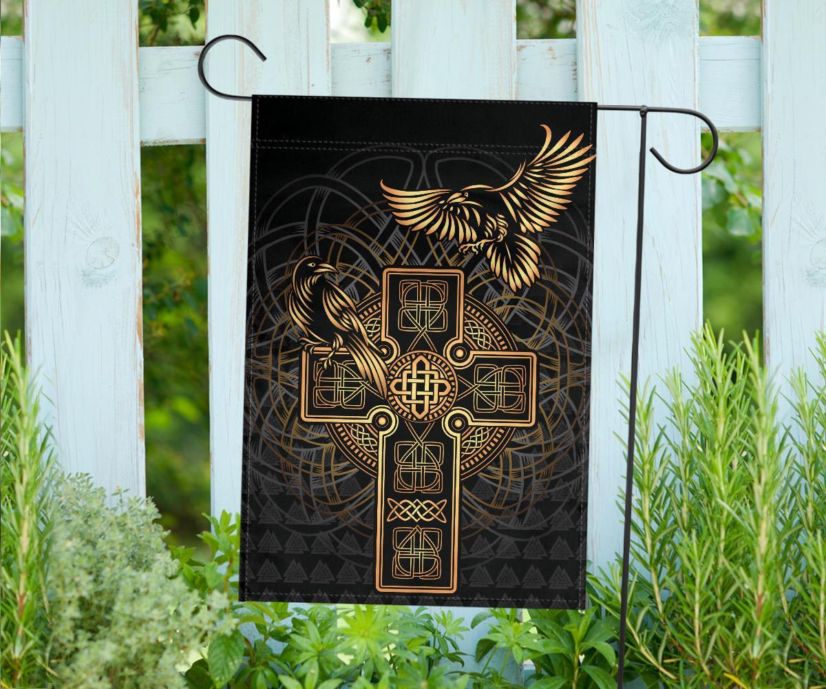 Viking Flag Odin's Celtic Raven Tattoo RLT12 - Wonder Print Shop