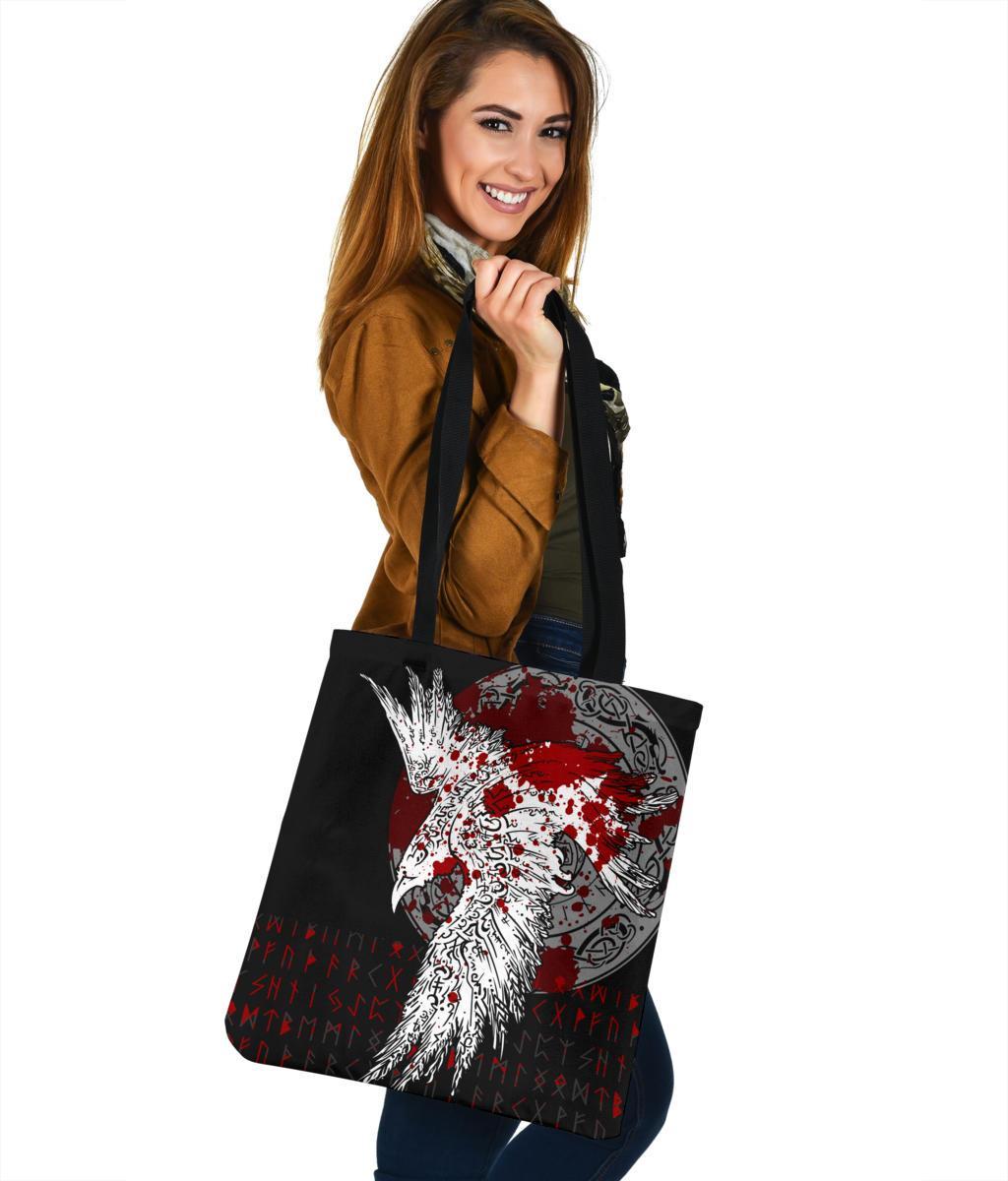 viking-tote-bag-mystical-raven-tattoo-blood