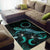 cook-islands-polynesian-area-rugs-turtle-with-blooming-hibiscus-turquoise