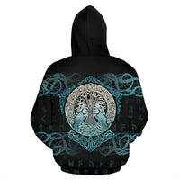 Viking Vikinghoodie Yggdrasil and Ravens Zip RLT12 - Wonder Print Shop