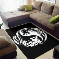 Viking Bomber Area Rug Ying Yang Wolf RLT12 - Wonder Print Shop