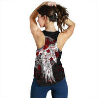 Viking Women's Racerback Tank - Mystical Raven Tattoo Blood RLT12 - Wonder Print Shop