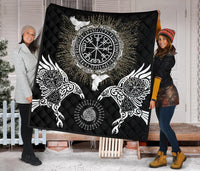Viking Premium Quilt Raven, Valknut and Vegvisir RLT12 - Wonder Print Shop